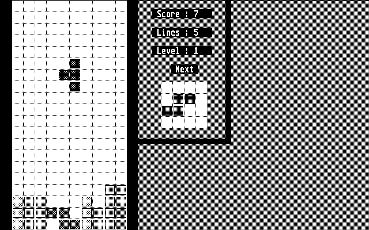 GFA-Tetris atari screenshot